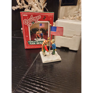 New! Neca Figurine, A Christmas Story Village Piece, Flick on Flagpole!